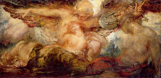 オルフェウスとエウリュディケー（キャンバスに油彩）