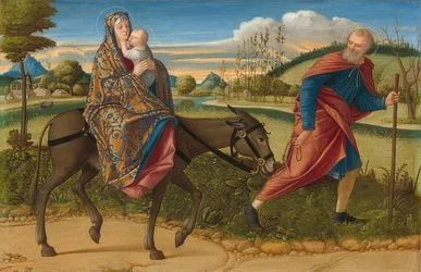 エジプトへのフライト。 1515年頃