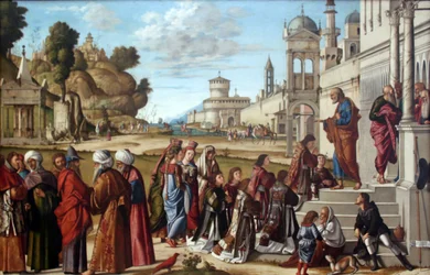 ドイツ語：Die Weihe des Heiligen Stephanus zum Diakon 聖ステファノスの助祭奉献式
