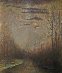 Canal ao pôr do sol