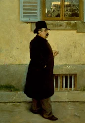 Vittorio Matteo Corcos (1859-1933) による Yorick の肖像、キャンバスに油彩、200x140 cm