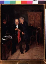 自信。 Peinture de Vladimir Yegorovich Makovski (Makovsky, Makovskij) (1846-1920), huile sur toile