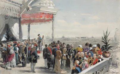 ホディンカ平原での皇帝アレクサンドル3世戴冠後の民衆祝祭、1883