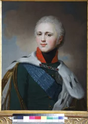 Alexandre Ier de Russie (Alexandre Pavlovitch Romanov) - 皇帝アレクサンドル1世（1777-1825）の肖像 - Vladimir Lukich Borovikovsky (1757-1825).油彩・キャンバス