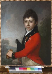 バロン アレクセイ (アレクシス) ニコラエヴィッチ セルドビン (1790-1834) の肖像画 (チャイルド パー ボロヴィコフスキー、ウラジミール ルキッチ (1757-1825))。 キャンバスに油彩、1800 年代半ば、ポドスタニツキー コレクション