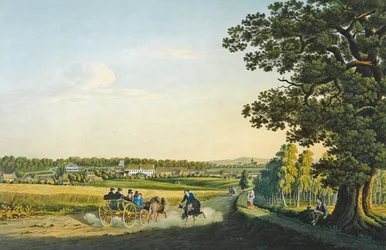 カール・アウグスト・リッヒャー（1770-1848）が彫刻したアルタルデンスレーベンの眺め（水彩画付き彫刻）