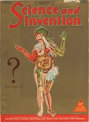 科学と発明の雑誌の表紙、1927 年 6 月、1927 年。