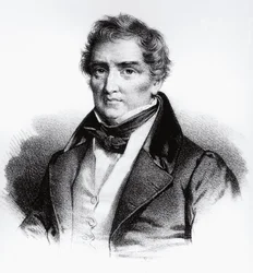 フランソワ・ジョセフ・ヴィクトル・ブルッサイ（1772-1838）フランス人医師の肖像、エングレーヴィング