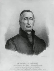 イタリアのカトリック司祭で物理学者のジュゼッペ・ザンボーニ（1776-1846）の肖像
