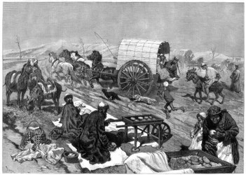 女性の総集編、カシガル、中央アジア、1875年。