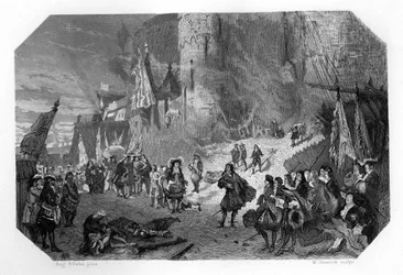 Menno van Coehoorn、オランダの兵士および軍事技術者、ナミュールの包囲、1692年、c1870