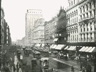 ステートストリート、シカゴ、アメリカ合衆国、1895年。