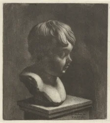 子供の胸像、右側