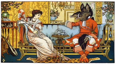 ウォルター・クレイン（1845-1915）による「美女とビート」イラストレーション