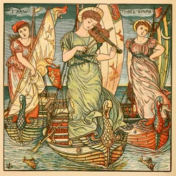 I Saw Three Ships, from Walter Crane
