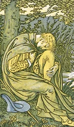 &39;O Willow、Willow&39;の伝統的な英国民謡、 &39;Pan-Pipes&39;の挿絵、新作の新曲、Theoの伴奏付きの悲しみに頭を下げた恋人。マージアルズパブ