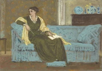 ソファに座る女性 1865-1915年