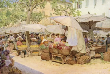 市場、ニース、フランス