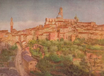 シエナ：丘の上の町、c1900 1913