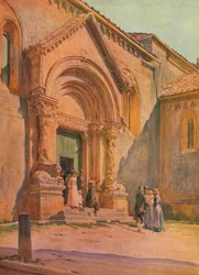 San Quiricoドルシアでのピエーヴェのポーチ、c1900 1913