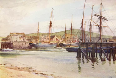 ウェセックスウェセックス小説の "ポート・ブレディ"、ブリッジポート（カラーリトグラフ）