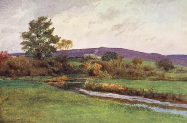 ウェセックス原住民の帰還の「レインバロー」（カラーリトグラフ）