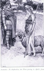 フロリゼル：羊飼いではありませんが、フローラは1900年代のエイプリルズフロントでじっと見ています