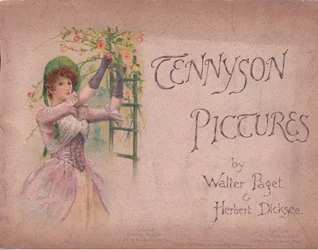表紙デザイン（The May Queen）、E P Dutton & Co発行のTennyson Picturesのイラスト、1900年頃（カラーリトグラフ）。