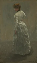 グレーのドレス