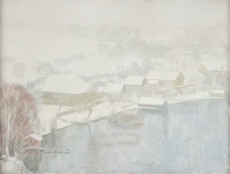 湖の冬景色