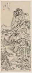 曇りの谷の松の木陰、1660年。