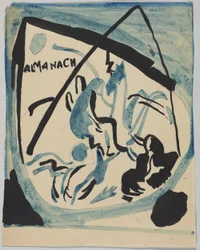 年鑑「Der Blaue Reiter」の表紙の下書き