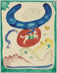 年鑑「Der Blaue Reiter」の表紙の下書き