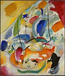 "Improvisation 31, sea battle" Bataille navale - Vassily Kandinsky (or Wassily Kandinski or Kandinskij) の絵画。