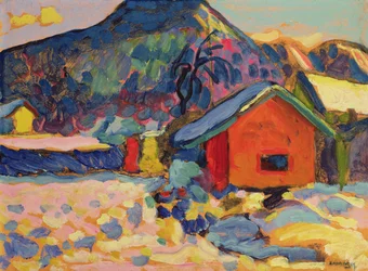 山のある冬の習作、1908年