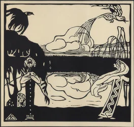 2羽の鳥。 1907