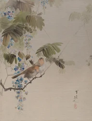 鳥と花、ca。 1887。