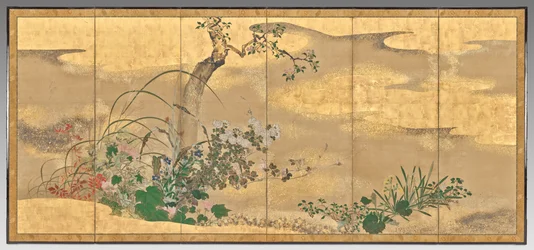 四季の花木（左画面）