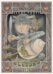女戦士, 2005 (ミクストメディア、アートボード)