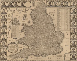 A New and Exact Map of England, 1644.