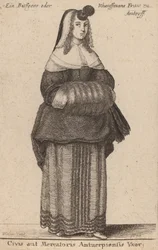 Ciuis aut Mercatoris Antuerpiensis Vxor, 1650年。