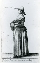 英語の国の女性、1643