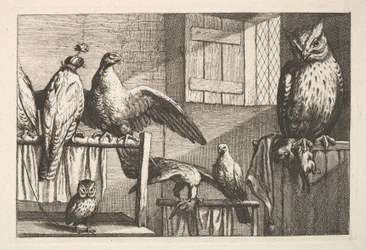 ホークスとフクロウ、1625-77年。