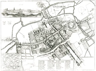 オックスフォードの地図、1643年