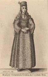 Mulier Generosa Graeca in Civitate Pera, 1644年。