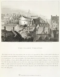グローブ座、1647年頃、ロンドン、ロバートウィルキンソン発行、1810年