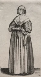 貴族から田舎の女性までのイギリス人女性のいくつかの習慣...、1640年。