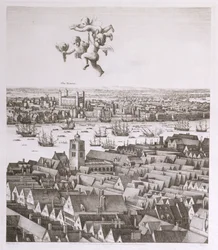 ロンドンの眺め、1647年発行（ファクシミリコピー）（詳細）