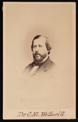 チャールズ・メイヤー・ウェザリル博士の肖像、1825～1871年、1864年。