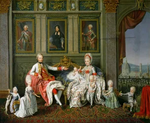 トスカーナ大公レオポルド 1 世とその妻マリア ルイサとその子供たち、1773 年